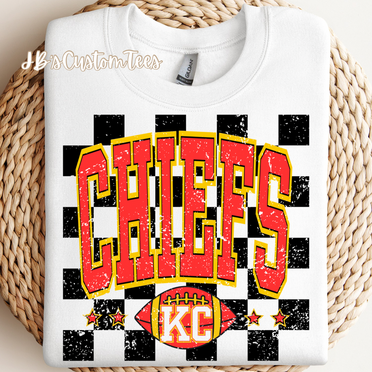 Checkered KC Chiefs Sweatshirt