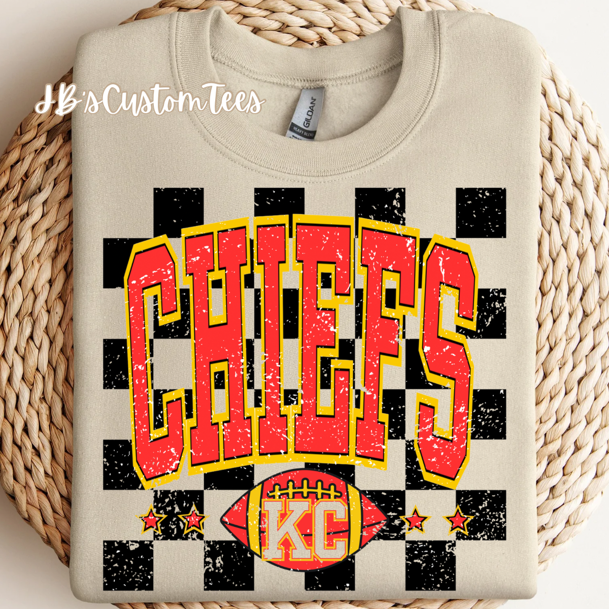 Checkered KC Chiefs Sweatshirt
