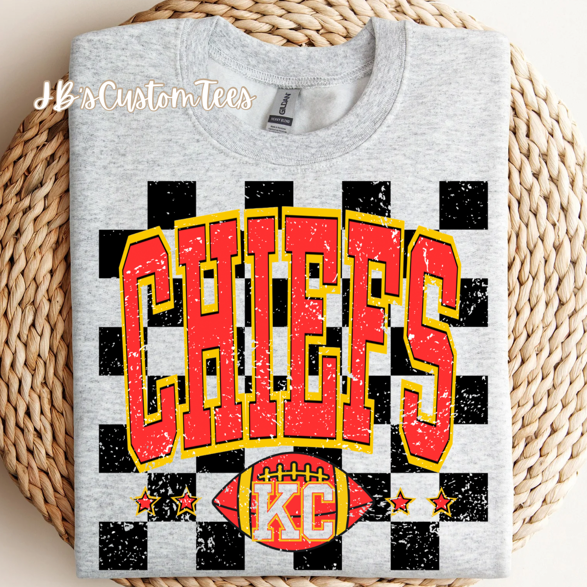 Checkered KC Chiefs Sweatshirt