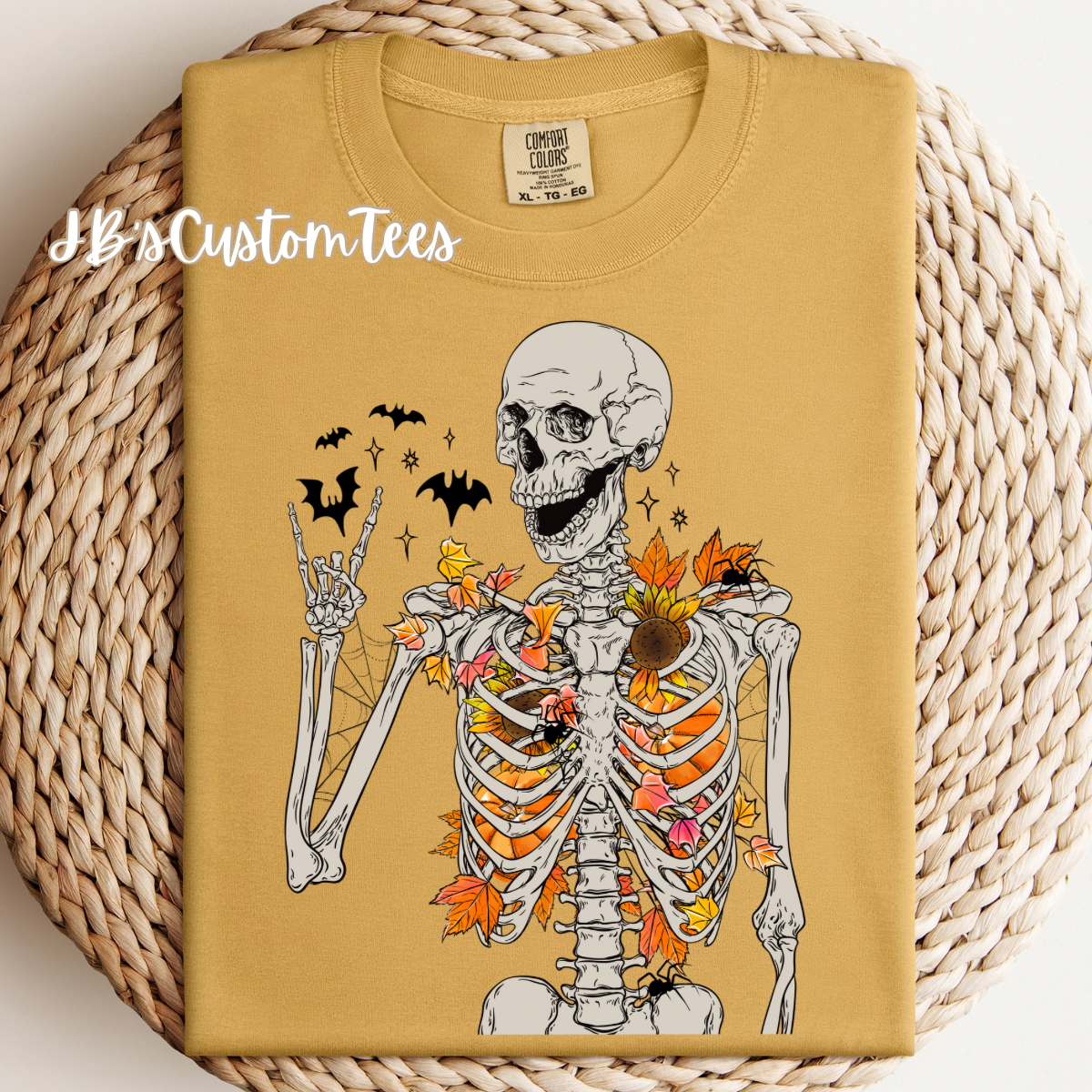 Fall Leaves Skelly Tee/Sweatshirt