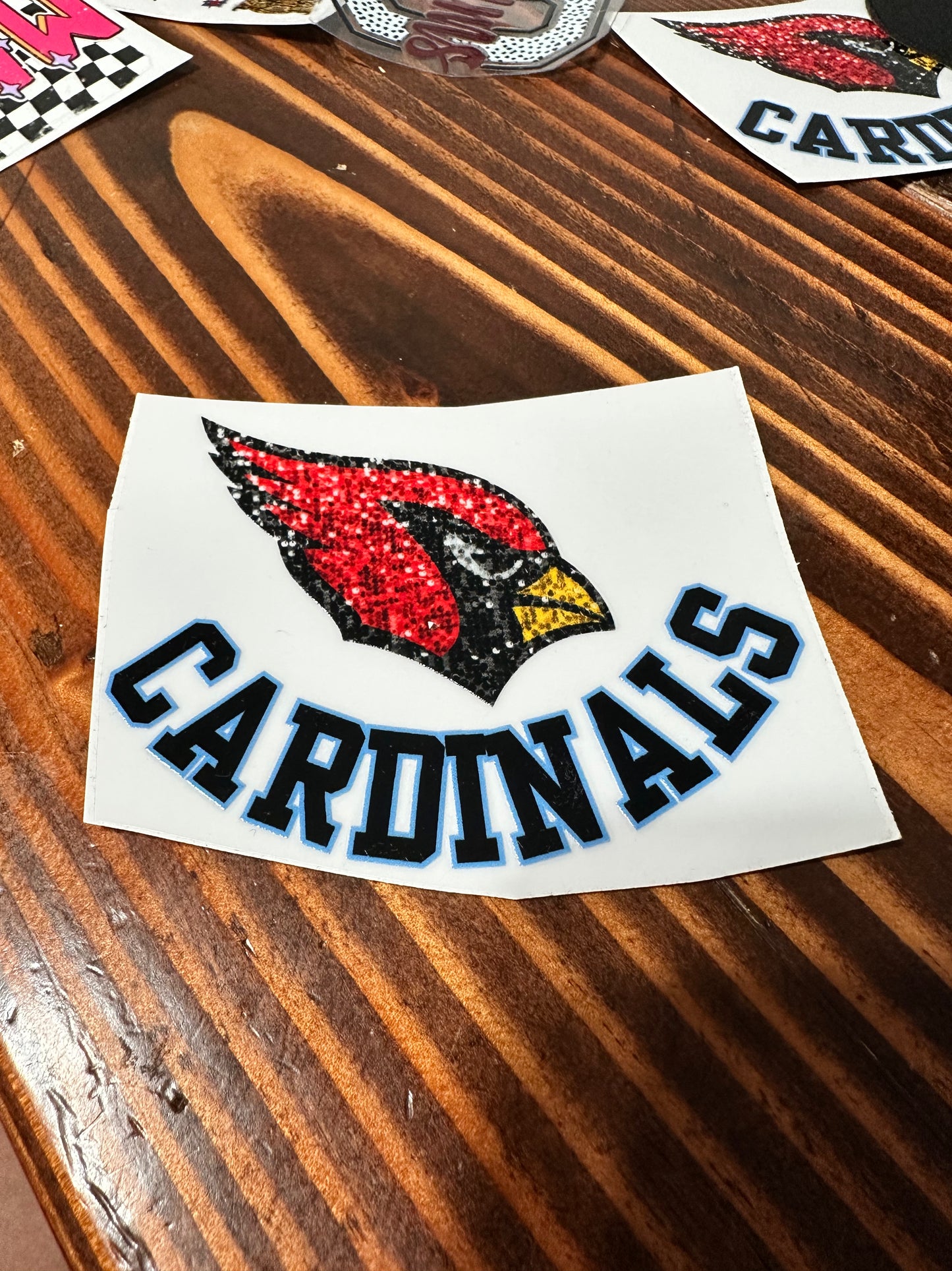 Faux Sequin Cardinals Decal