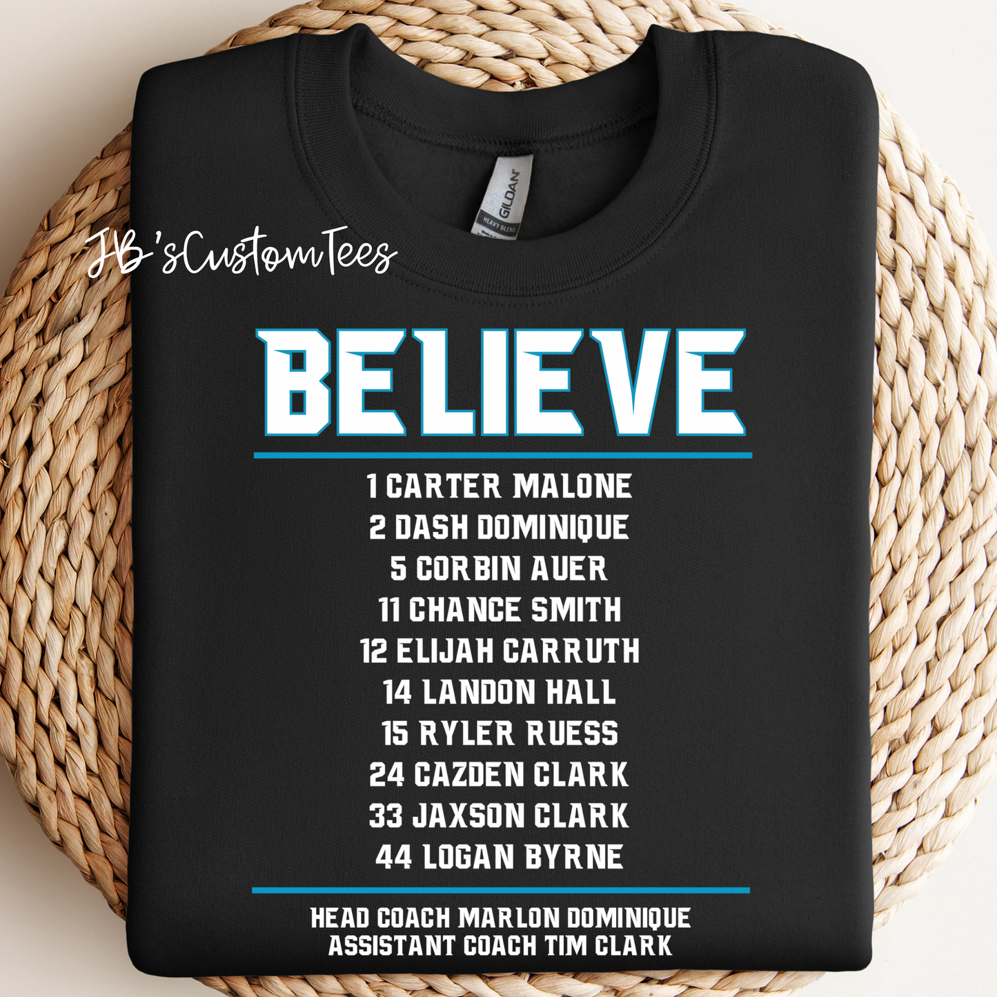 Believe - Youth - Roster Back
