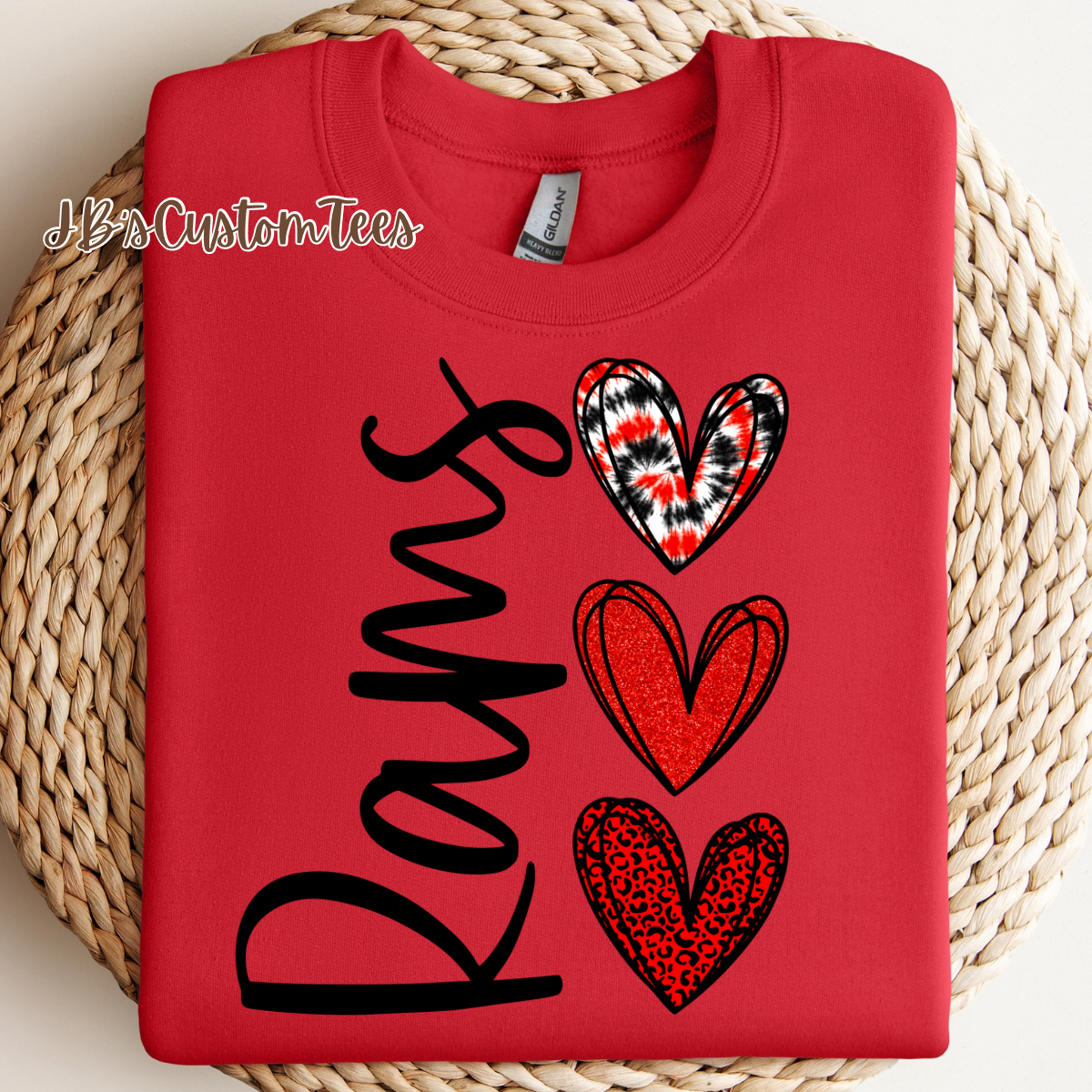 Rams Tie Dye Hearts