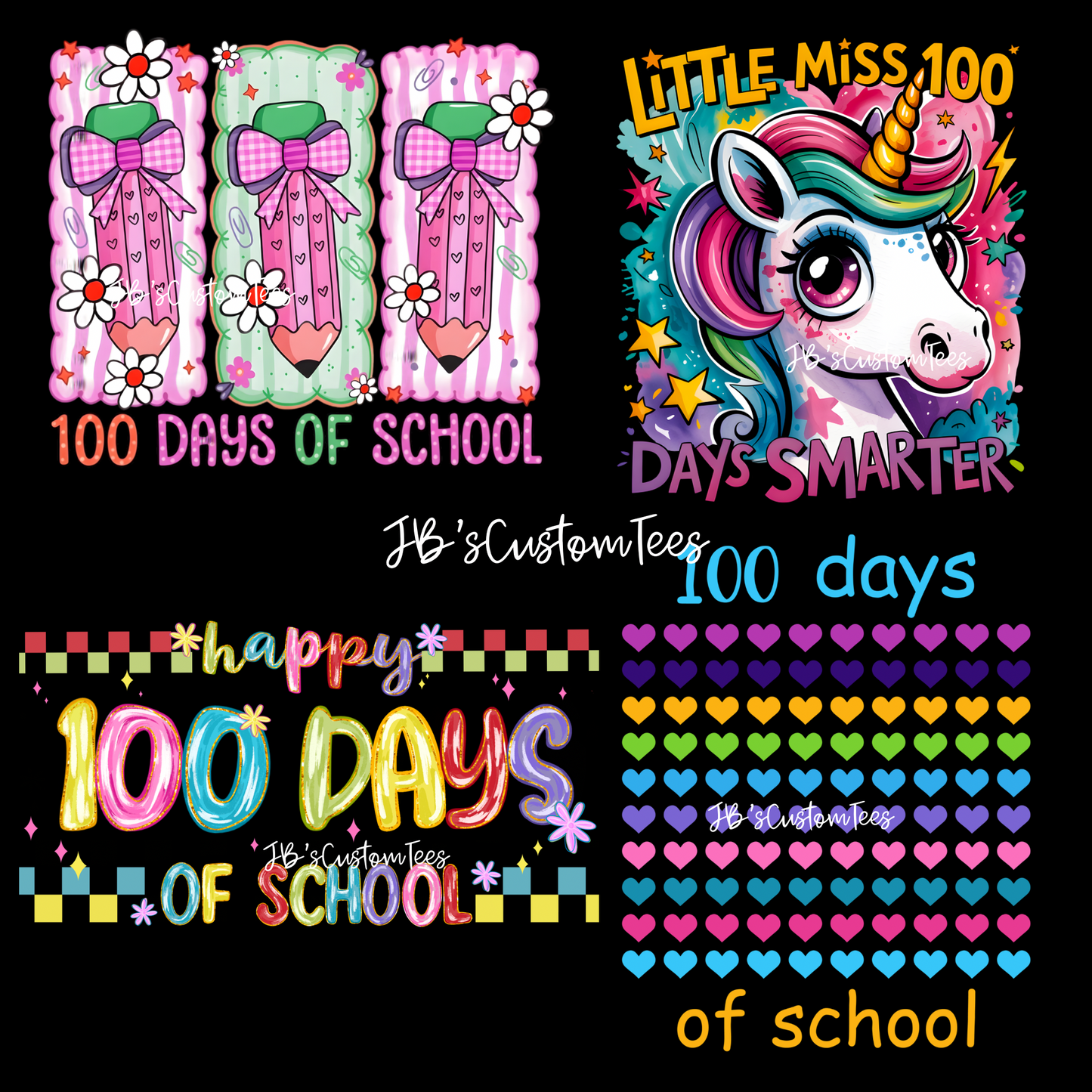 Youth/Toddler 100 Days of School - Girl Theme Tee Part 2
