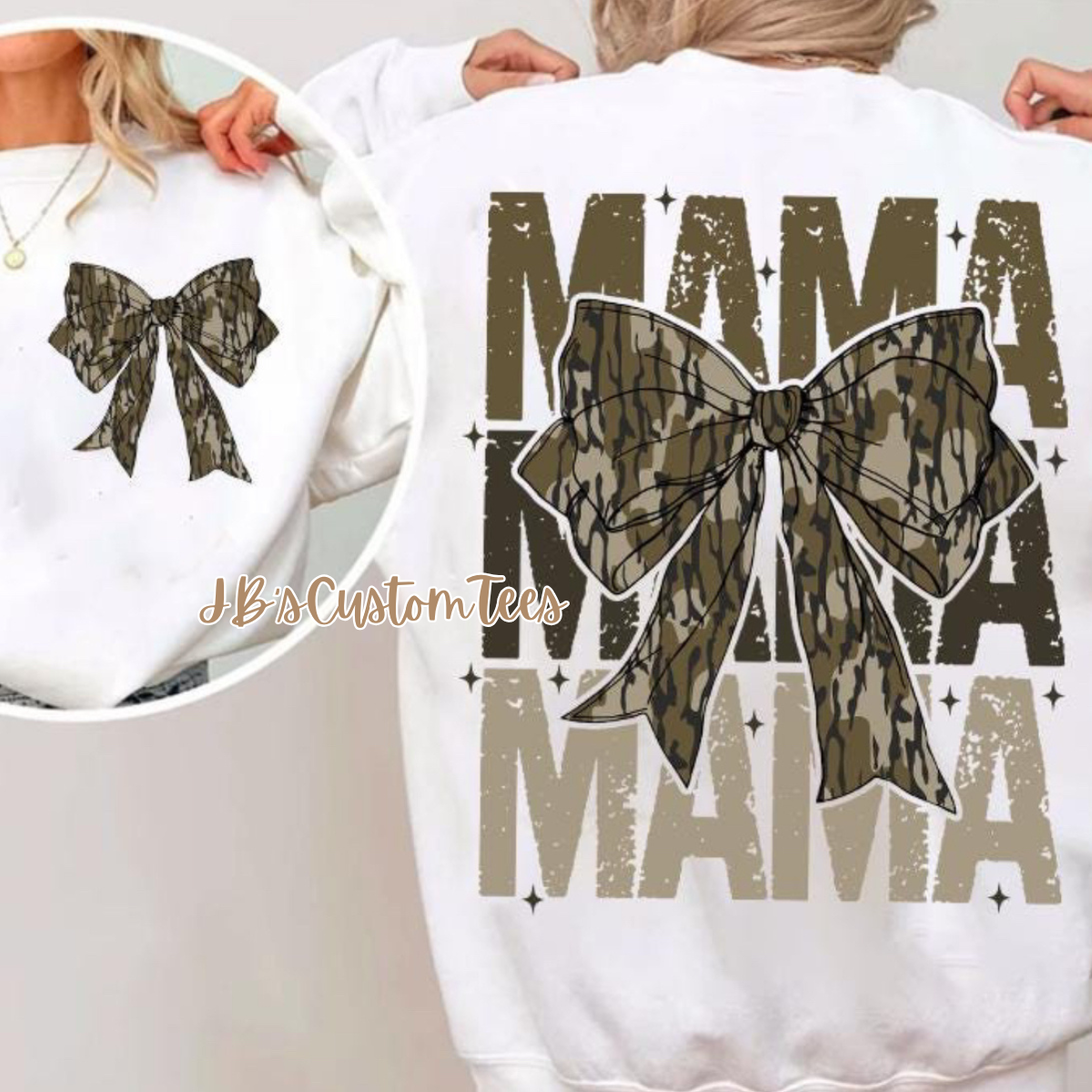 Camo Mama With Bow Pocket