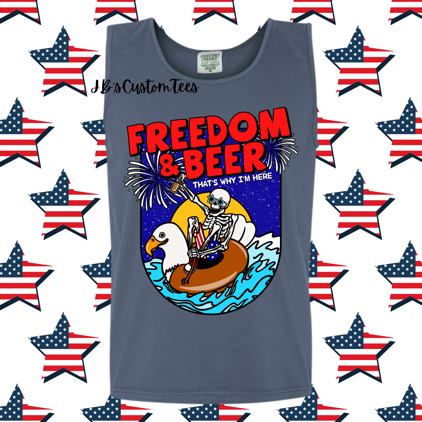 Freedom & Beer Unisex Comfort Colors Tee/Tank
