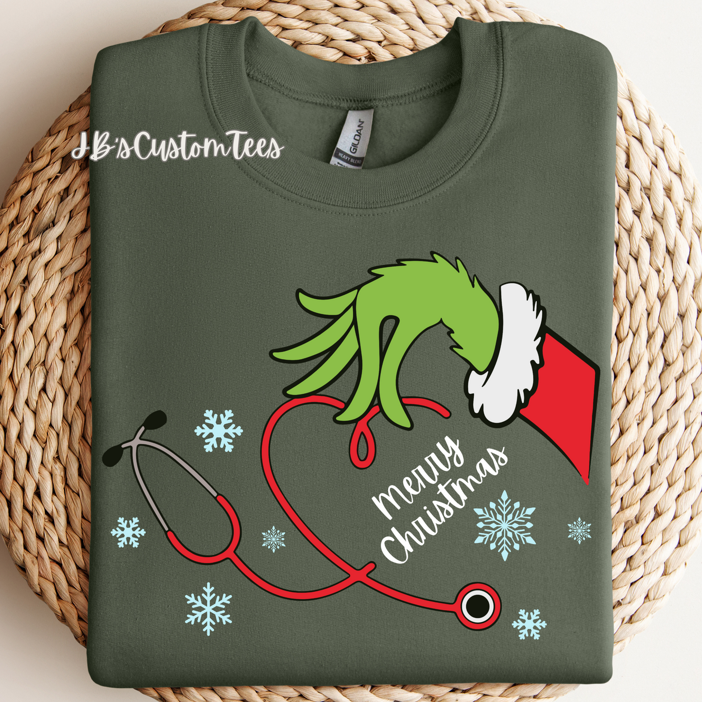 Merry Christmas Grinch Stethoscope