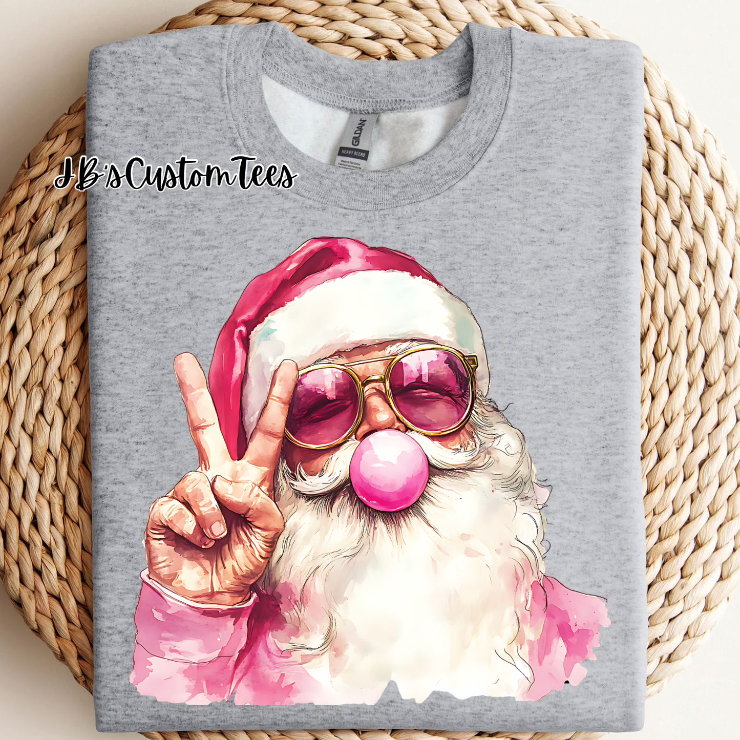 Retro Santa Blowing Bubble