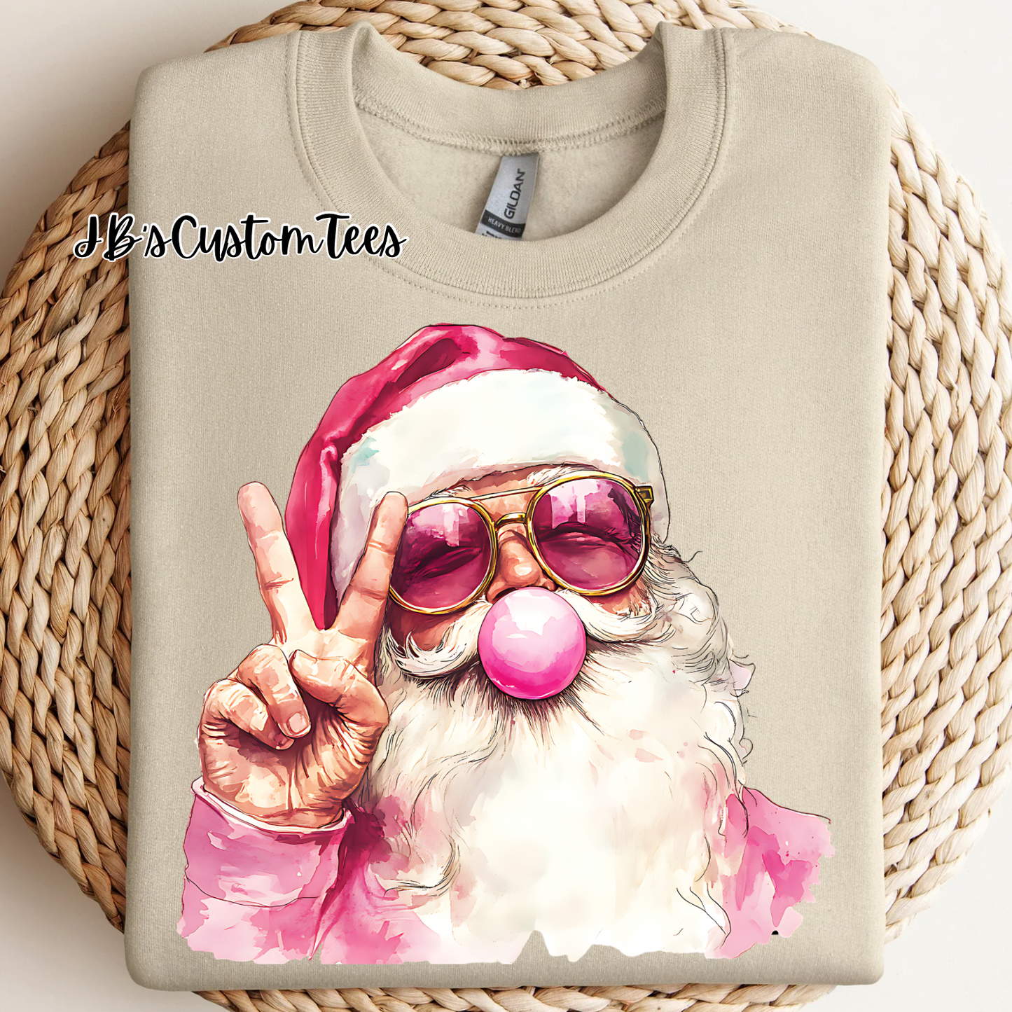 Retro Santa Blowing Bubble