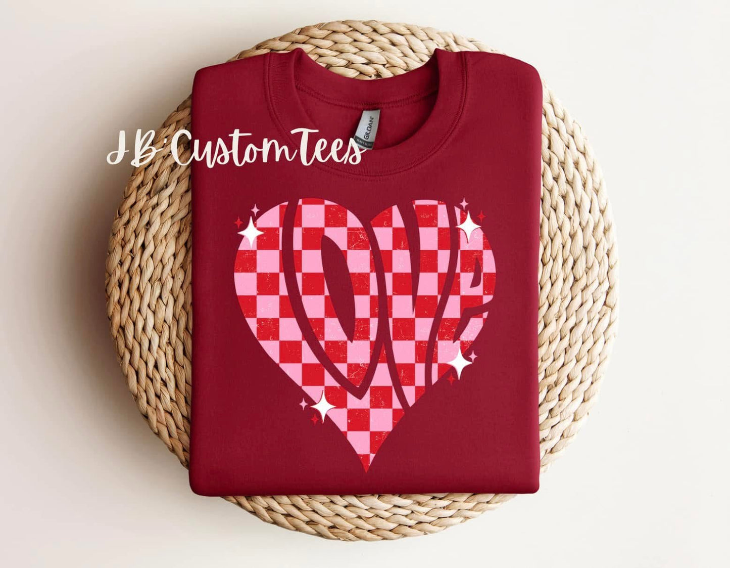 Checkered Love Heart
