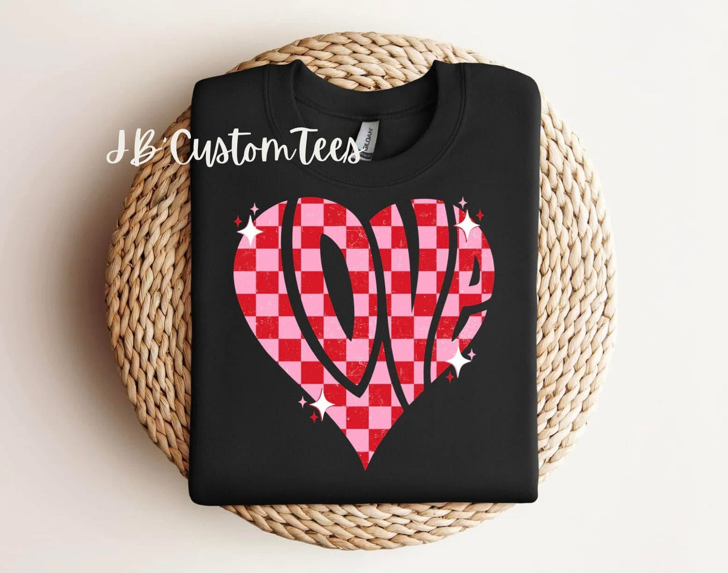 Checkered Love Heart