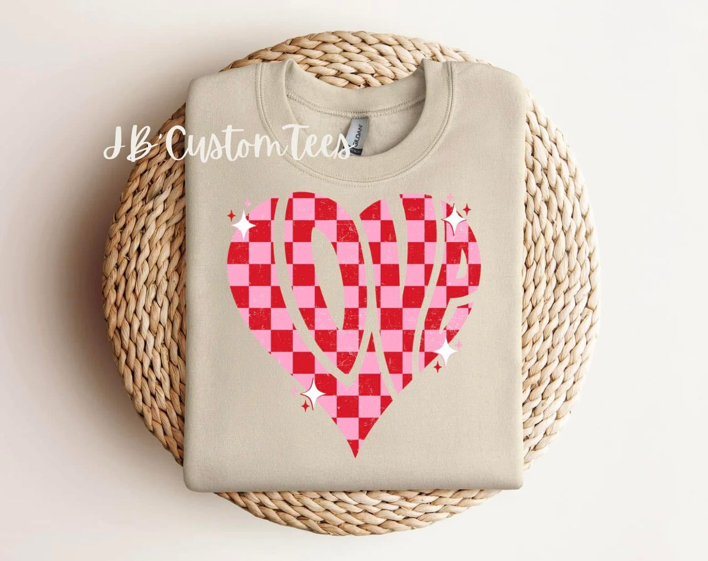 Checkered Love Heart