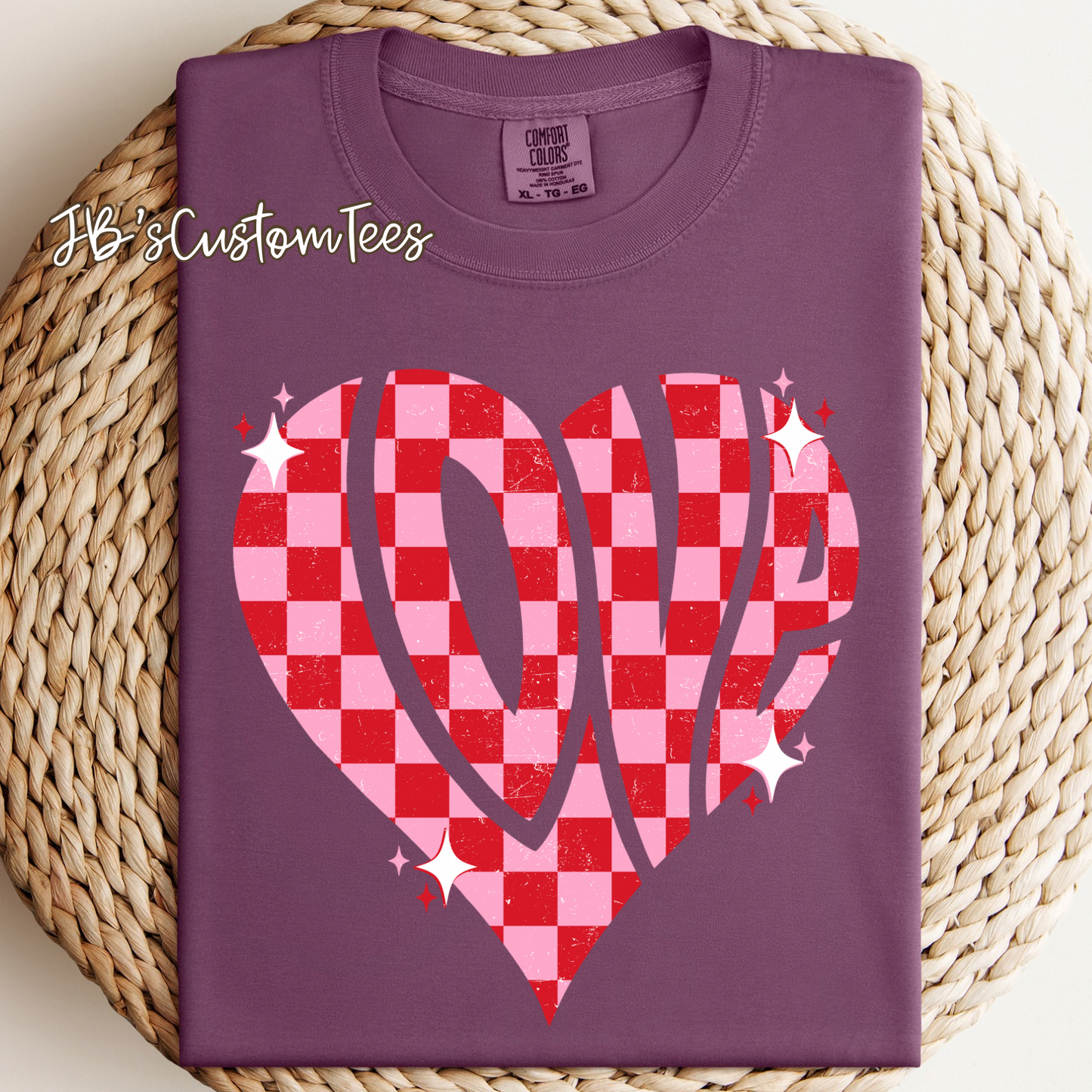 Checkered Love Heart