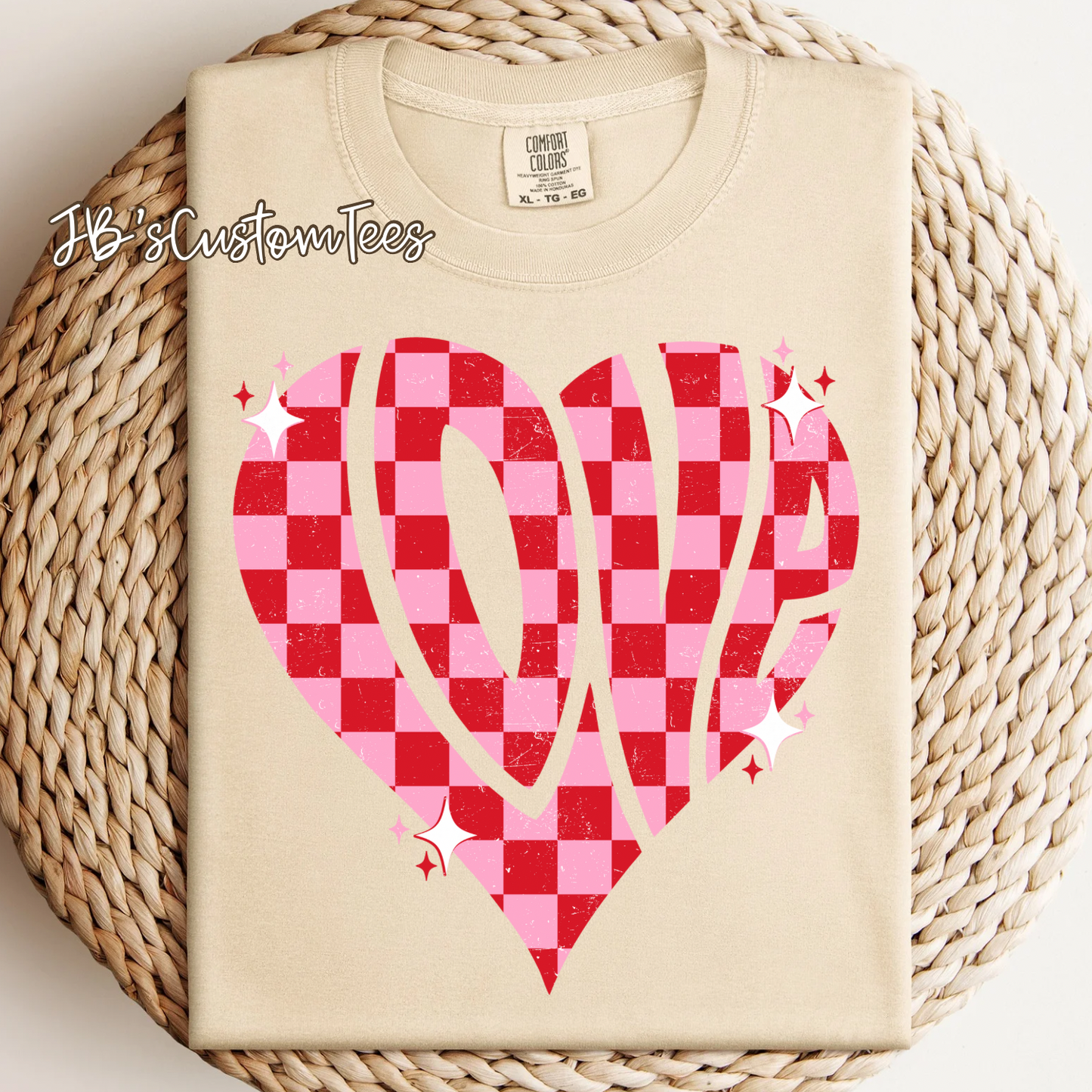 Checkered Love Heart
