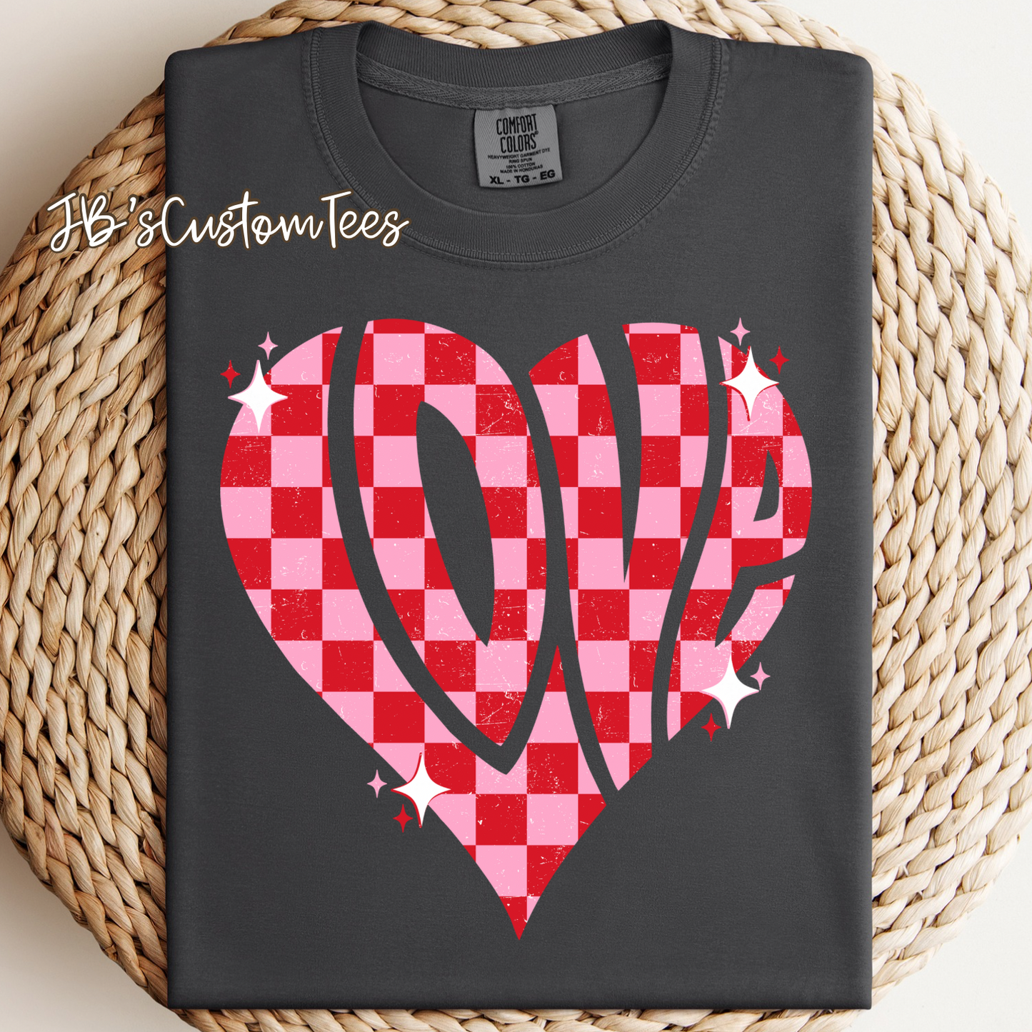 Checkered Love Heart