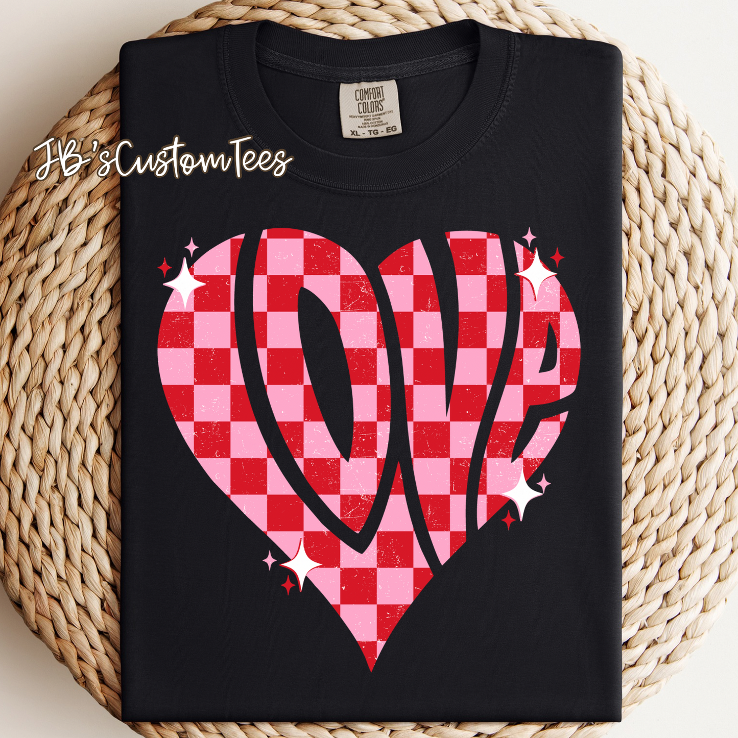 Checkered Love Heart