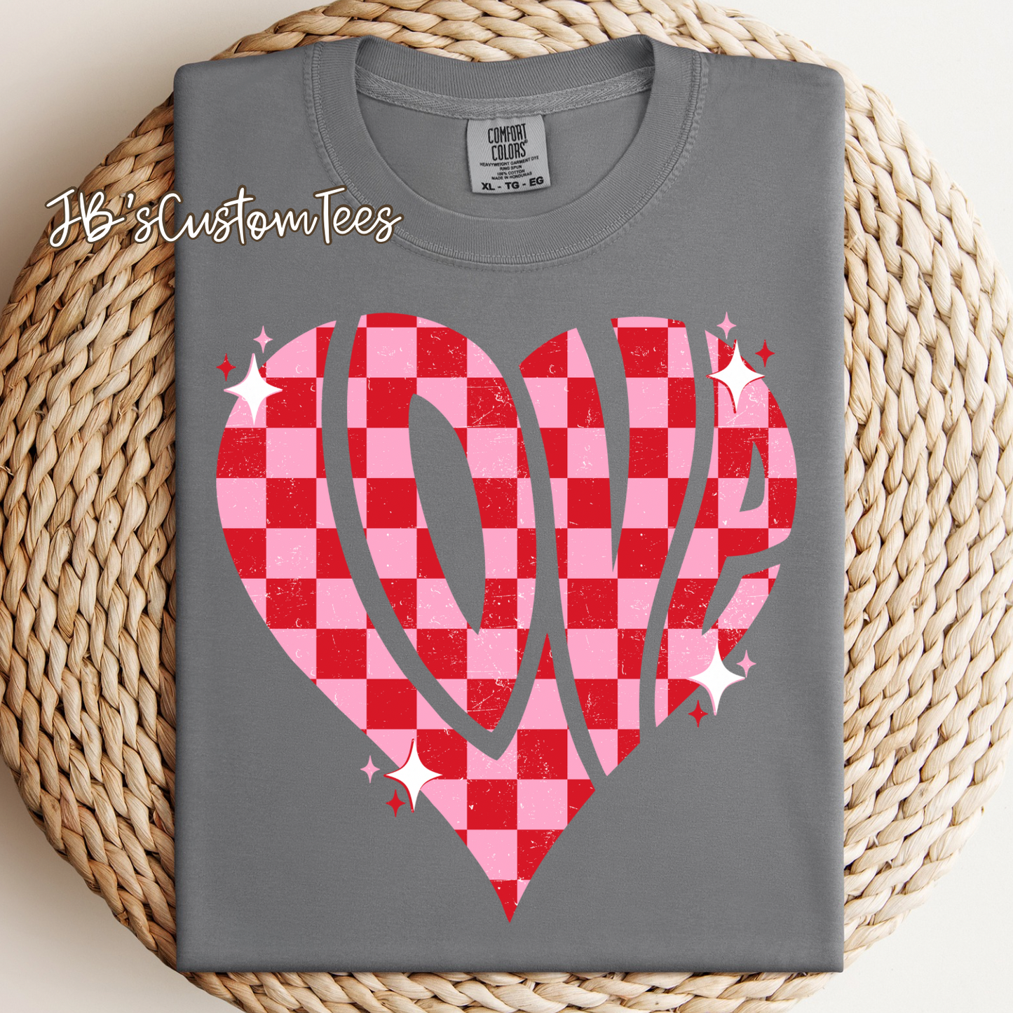 Checkered Love Heart