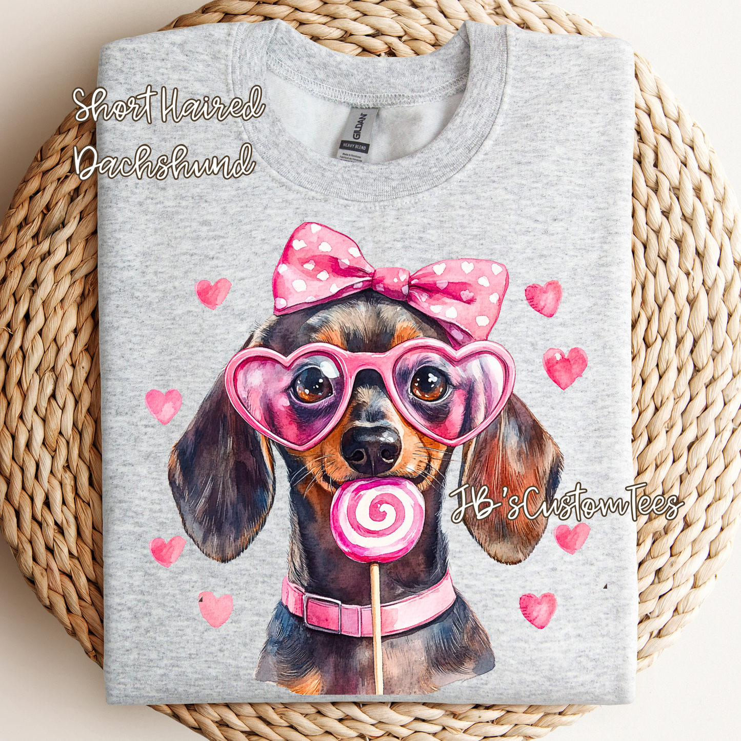 Short Hair Dashhund Youth Ash Grey Sweatshirt