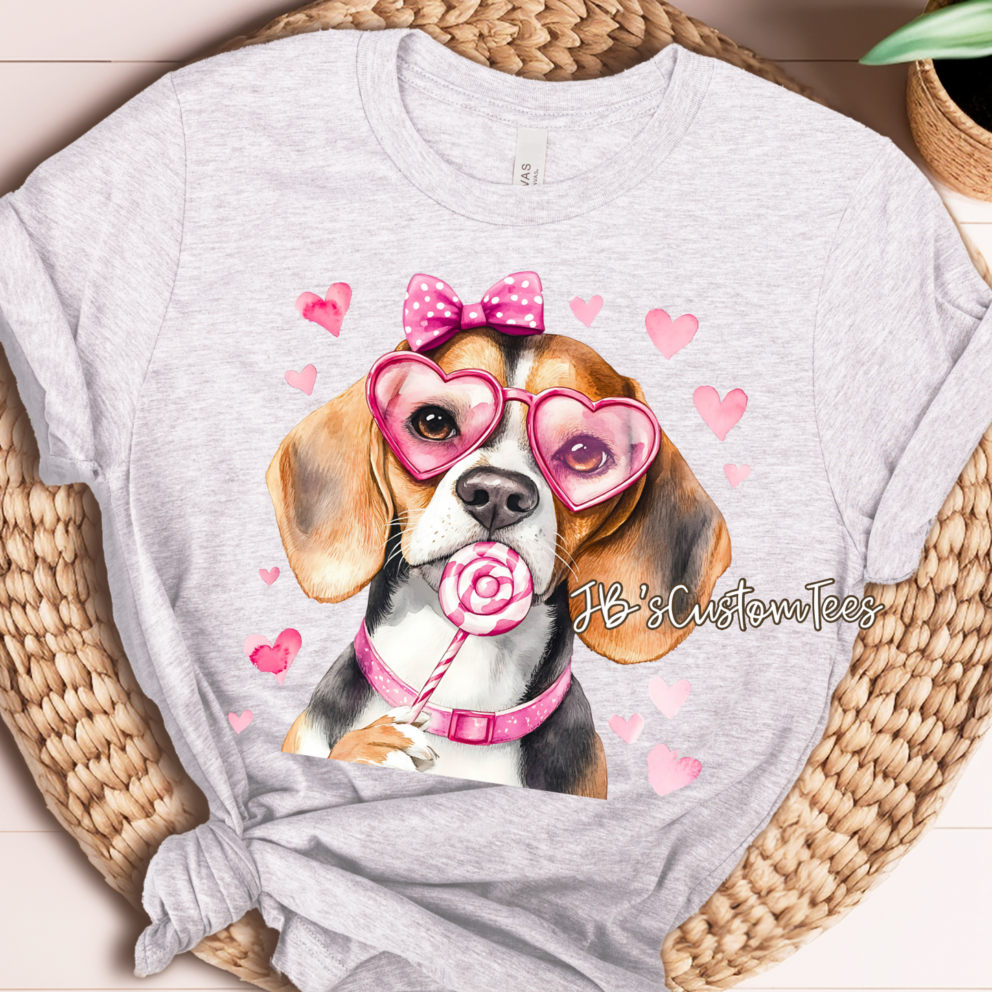 Valentine Beagle Bella Tee