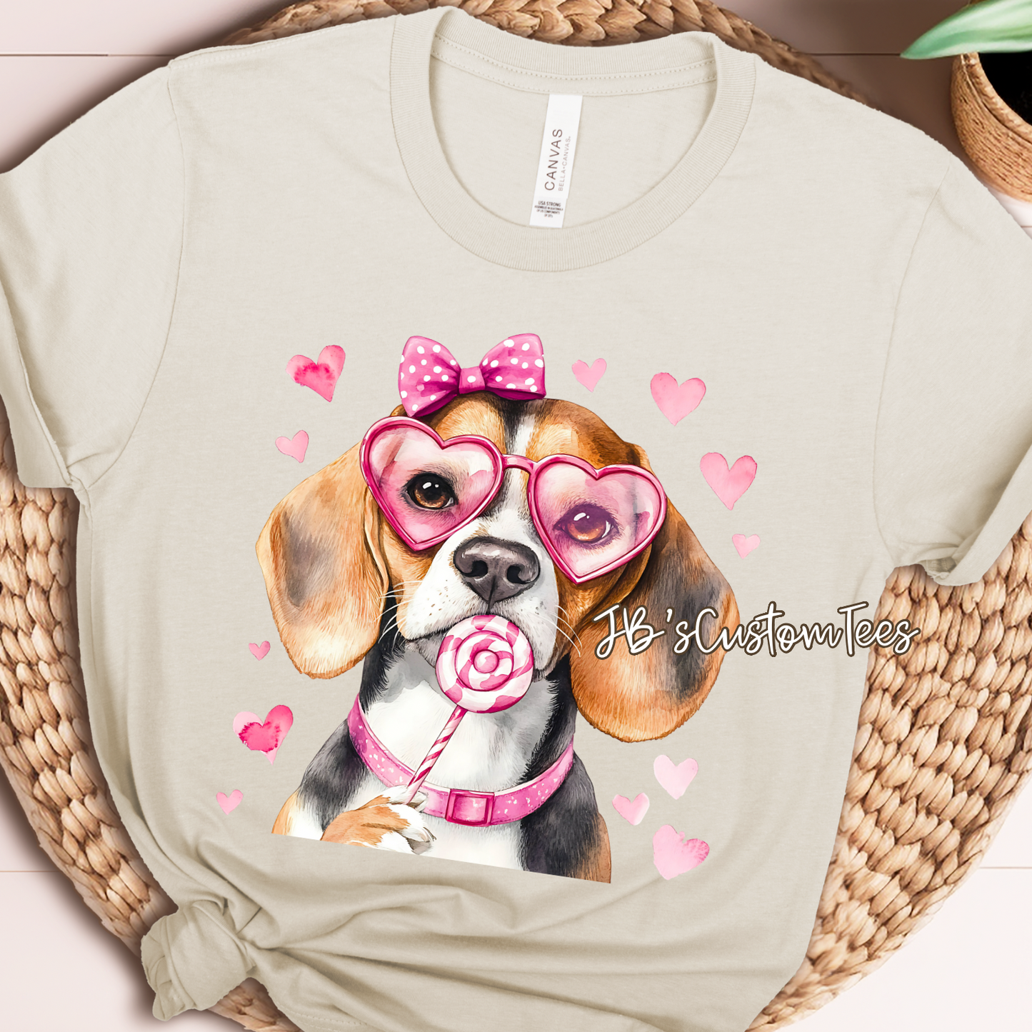 Valentine Beagle Bella Tee