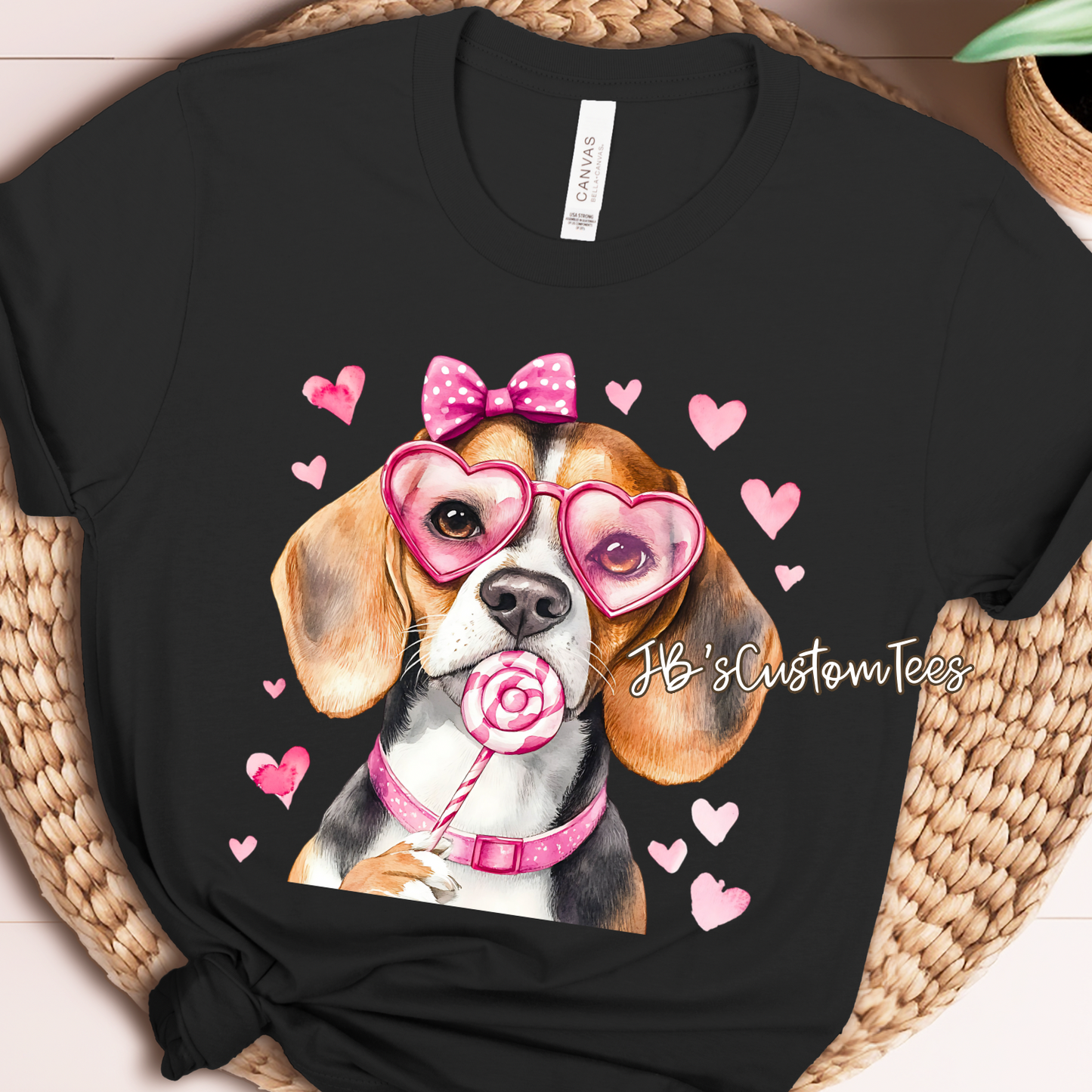 Valentine Beagle Bella Tee