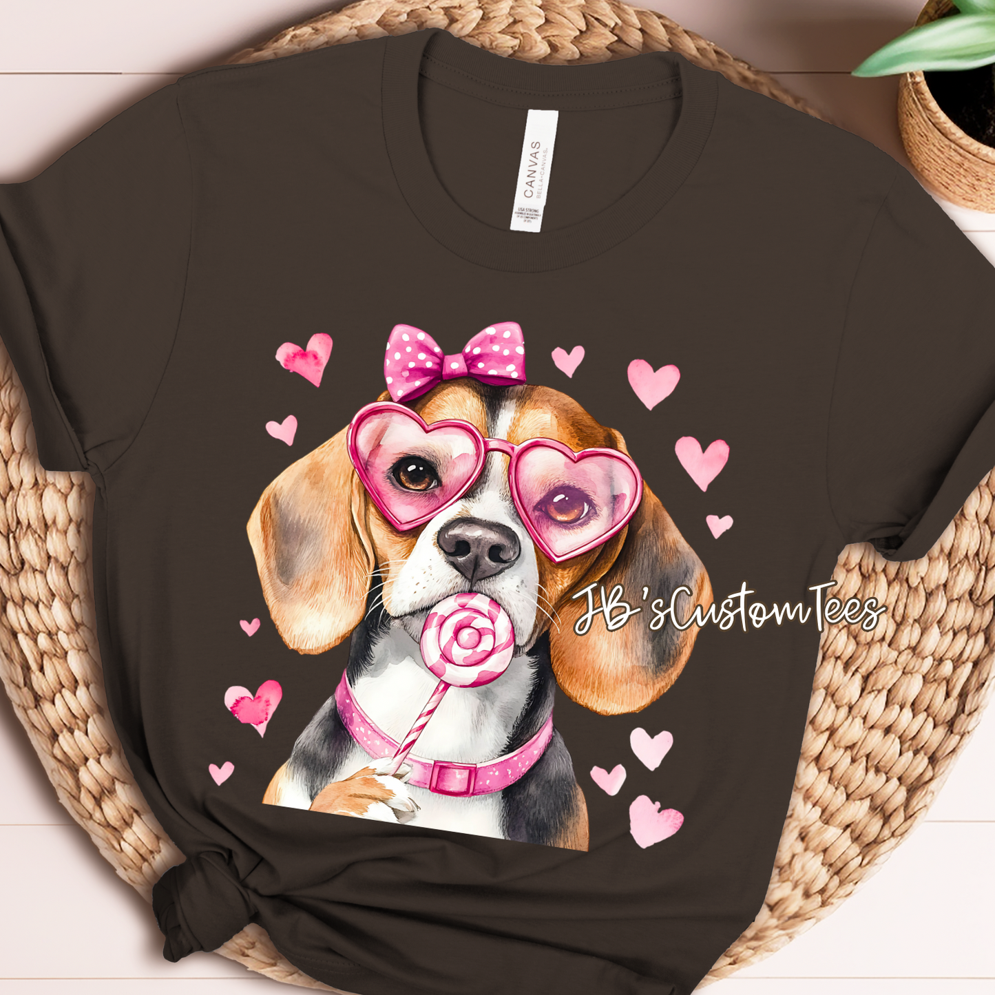 Valentine Beagle Bella Tee