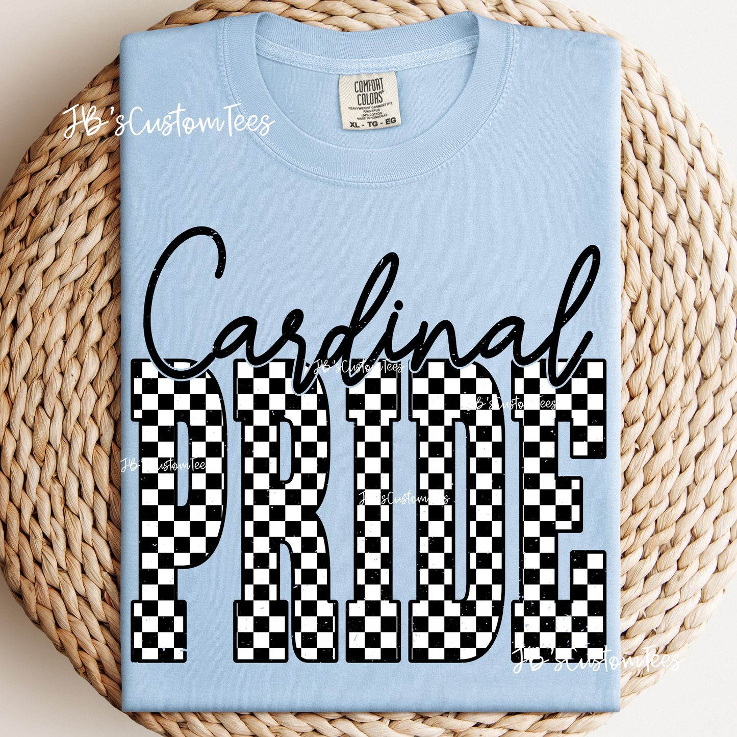 Cardinal Pride Light Blue Bella Canvas Tee