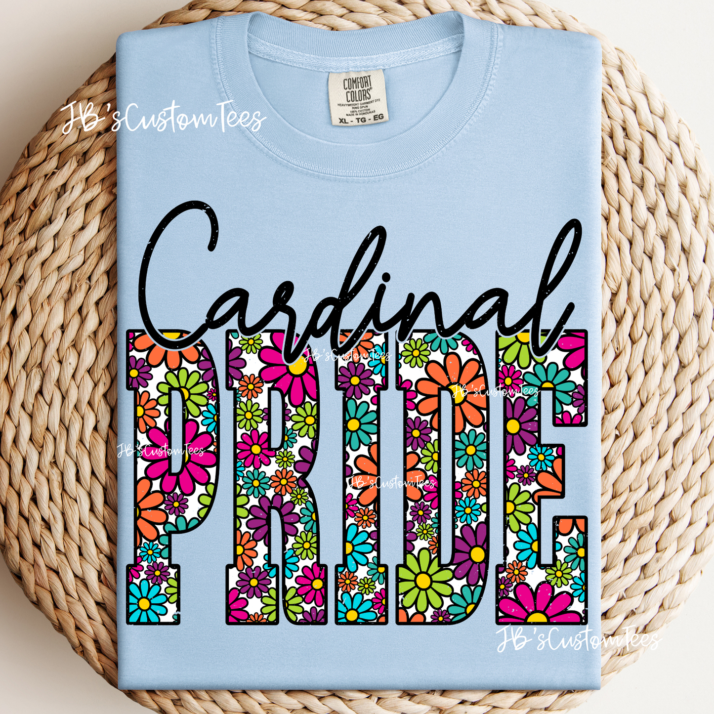 Cardinal Pride Light Blue Bella Canvas Tee