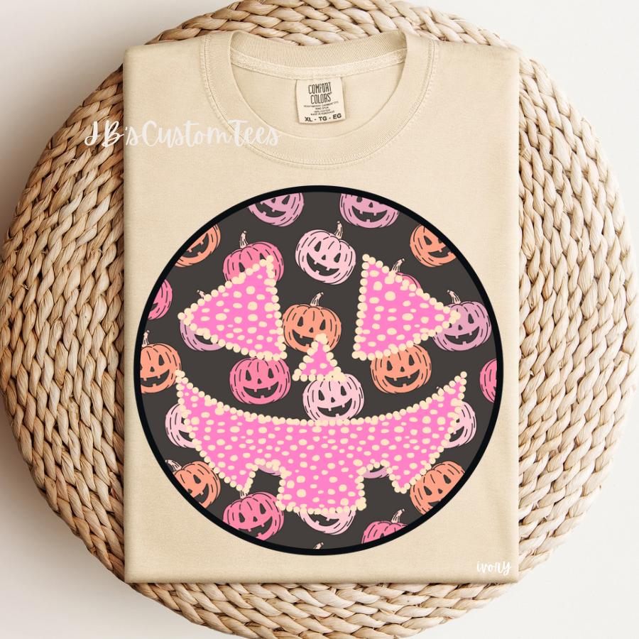 Cute Retro Pumpkin Smiley Face