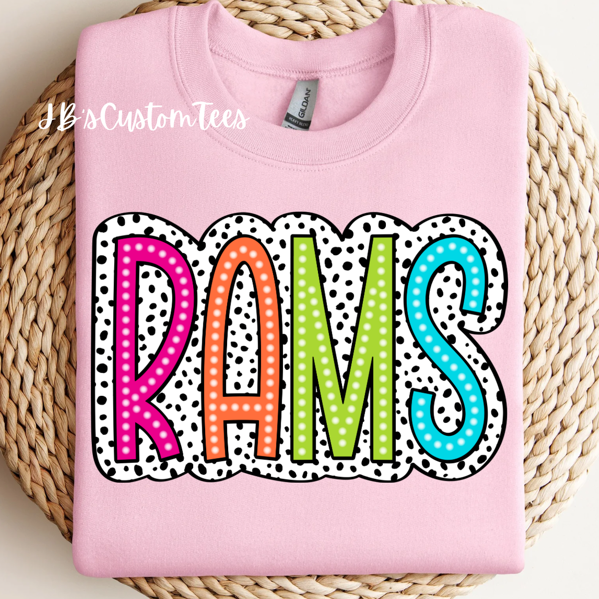 Pink Dalmatian Rams Tee/Sweatshirt