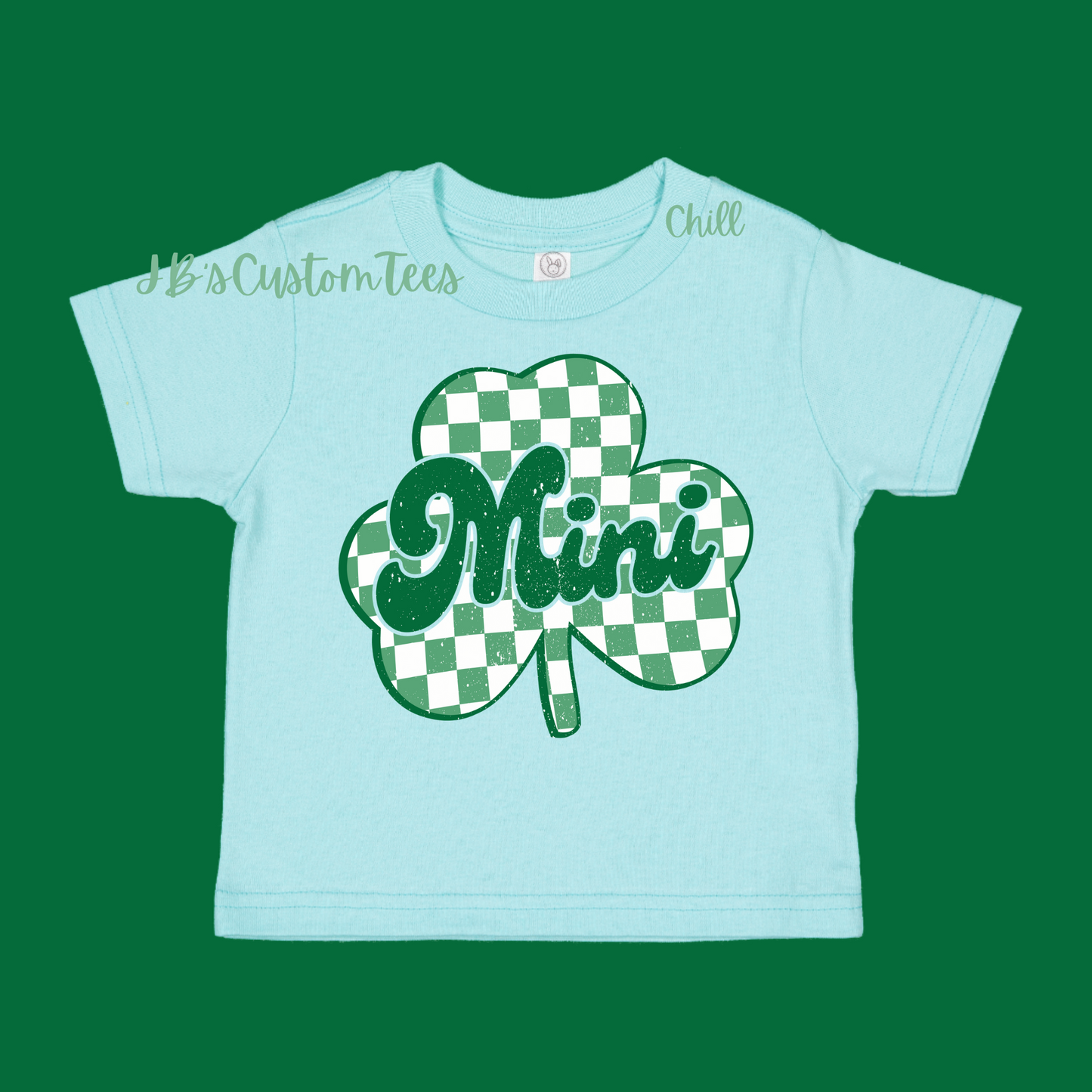 Checkered Mini Shamrock Toddler Tee - Rabbit Skins