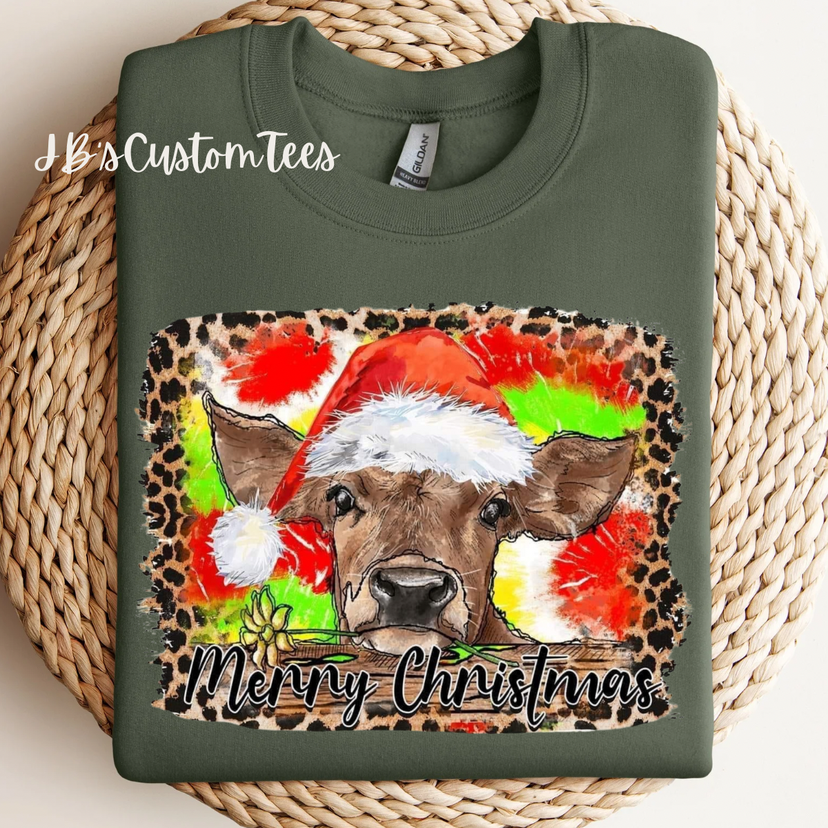 Cutesy Christmas Calf Sweatshirt