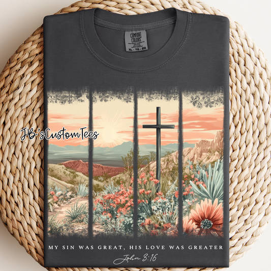 My sin was great, His love was greater