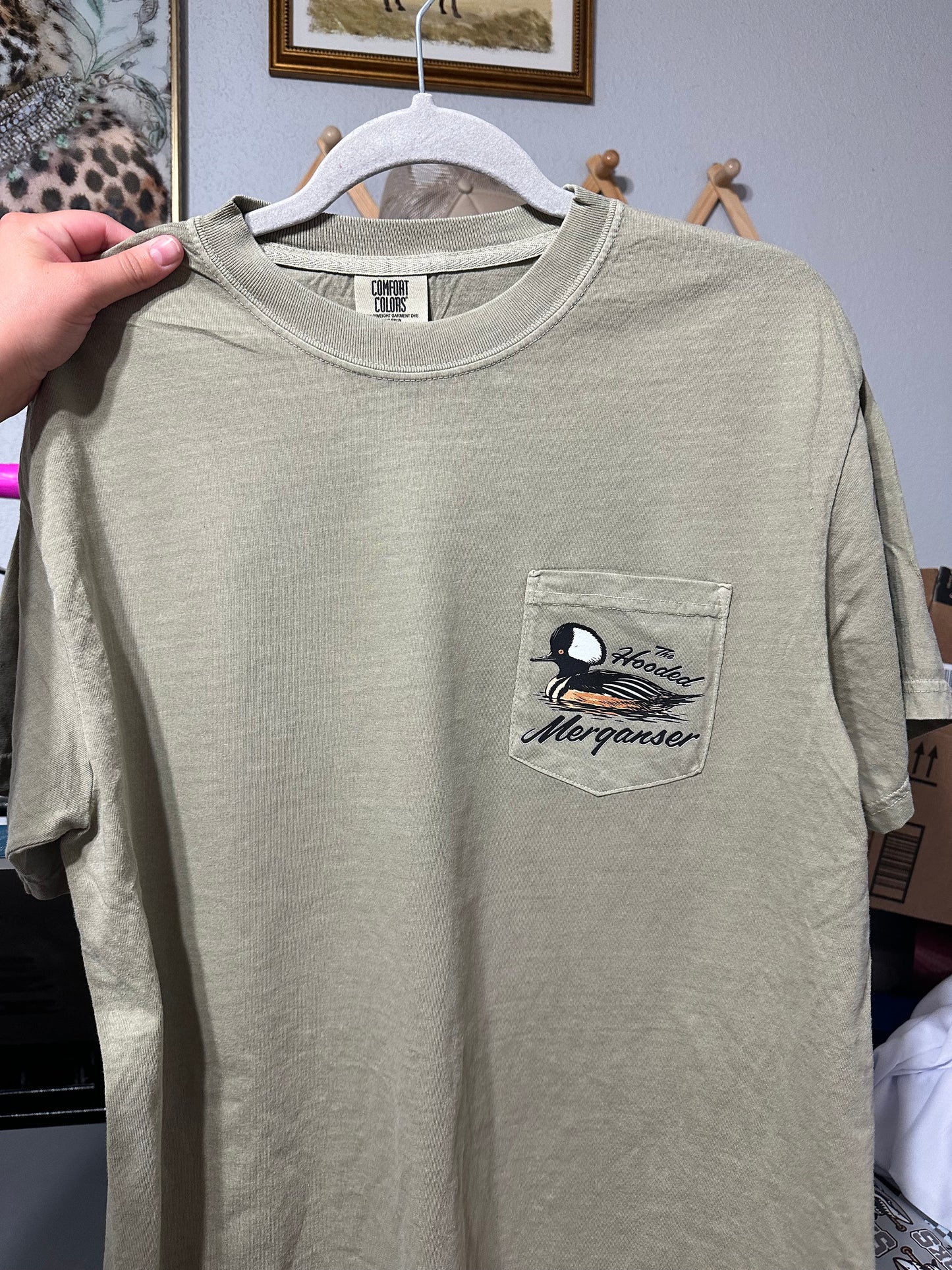 The Hooded Merganser Pocket Men’s Tee