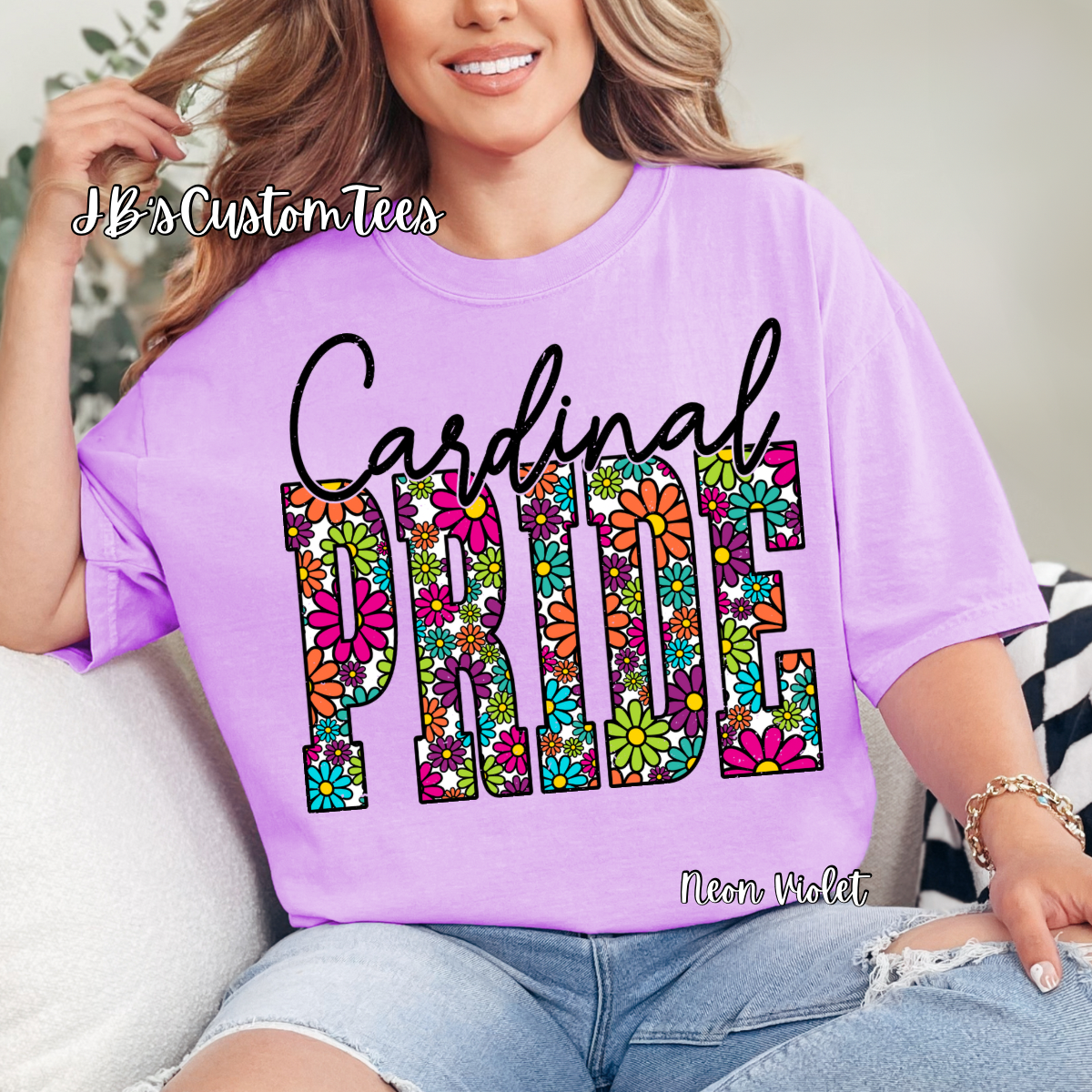 Neon Violet Cardinal Pride Comfort Color Tees