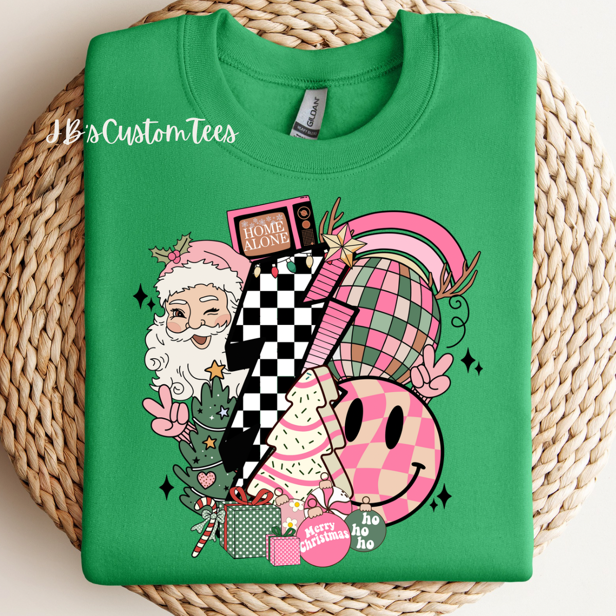 Pink Retro Christmas Sweatshirt