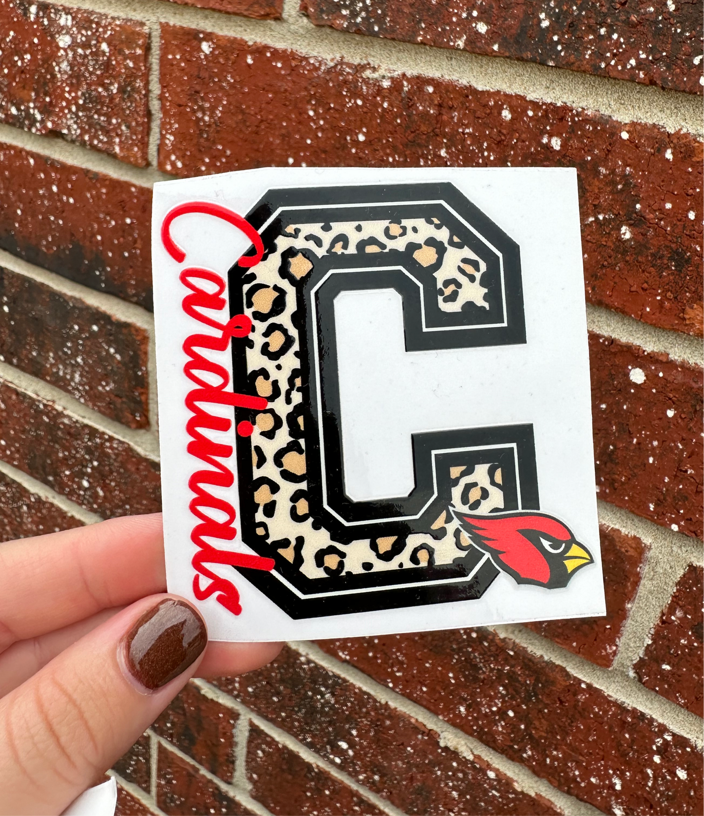 Collinsville Cardinals Leopard Decal