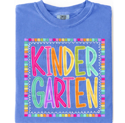 Custom Rainbow Scallop Tee