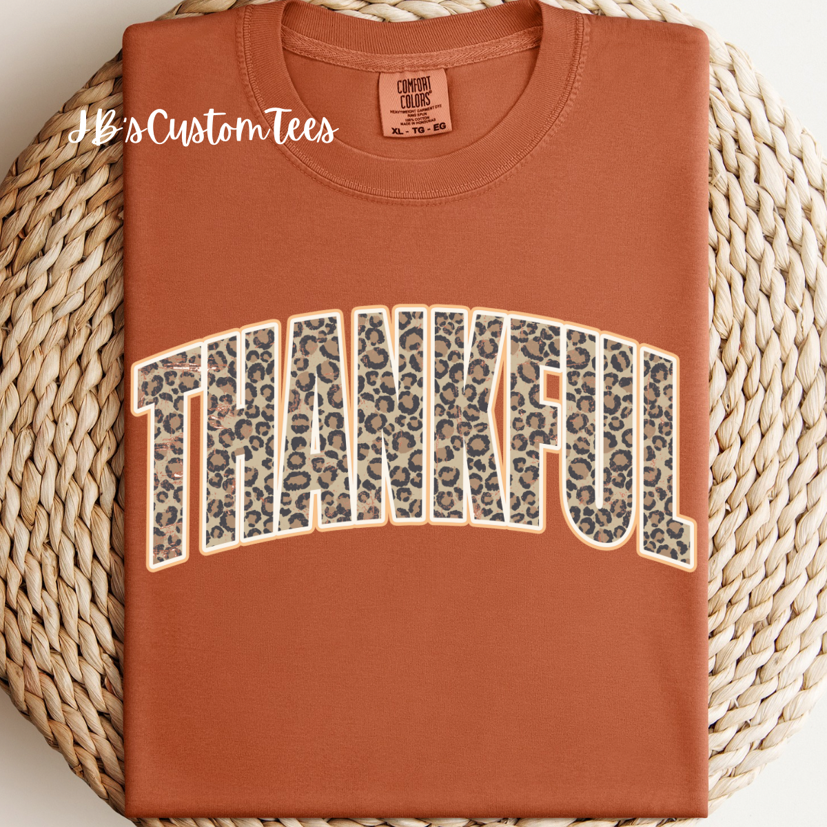 Leopard Thankful CC Tee