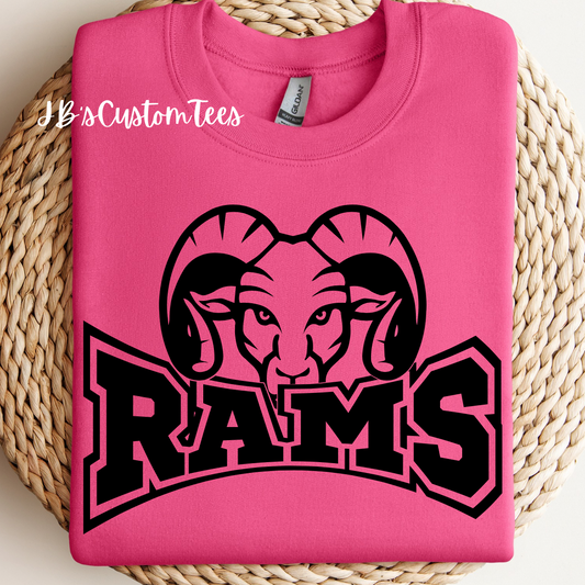 Heliconia Pink Rams Tee/Sweatshirt