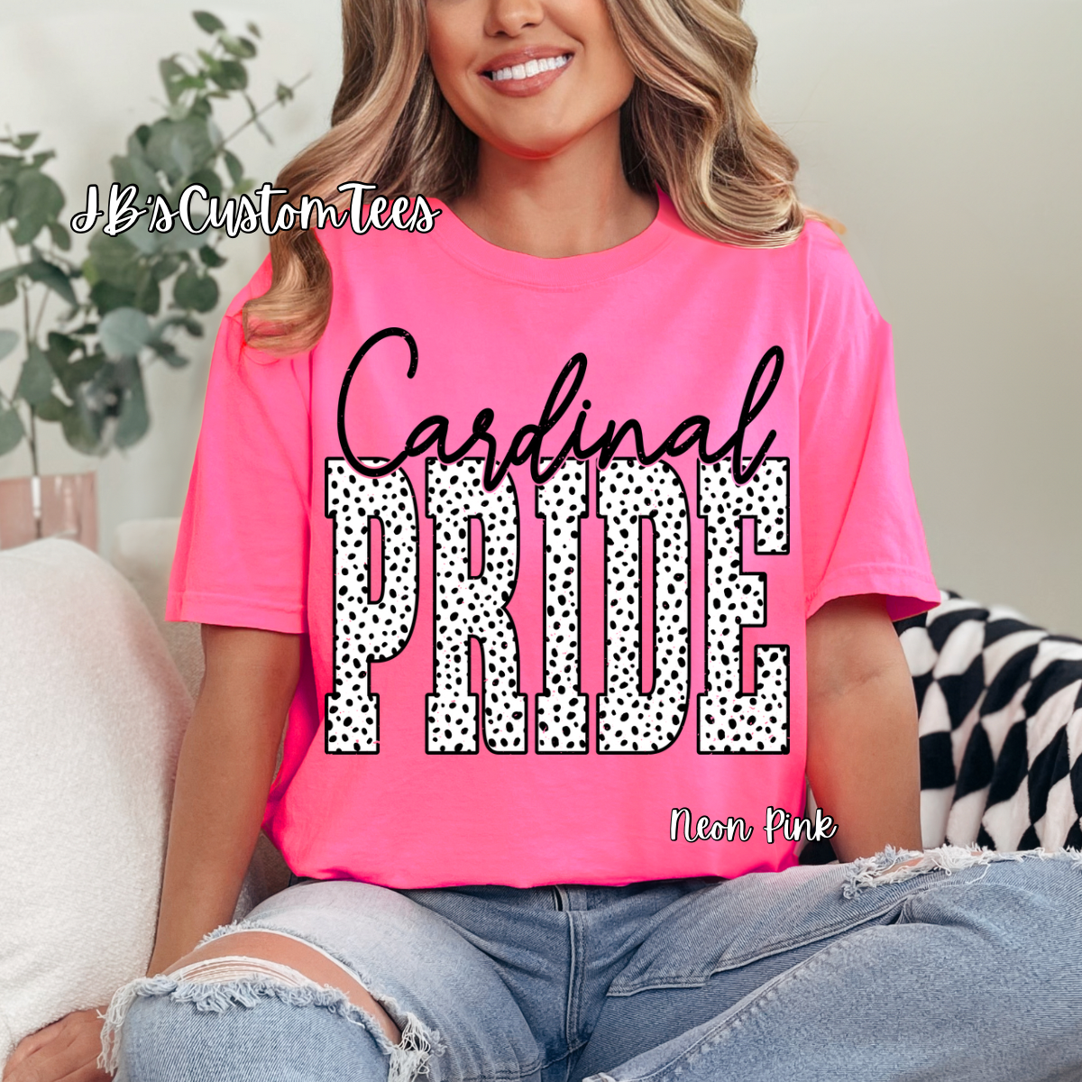 Neon Pink Cardinal Pride Comfort Color Tees