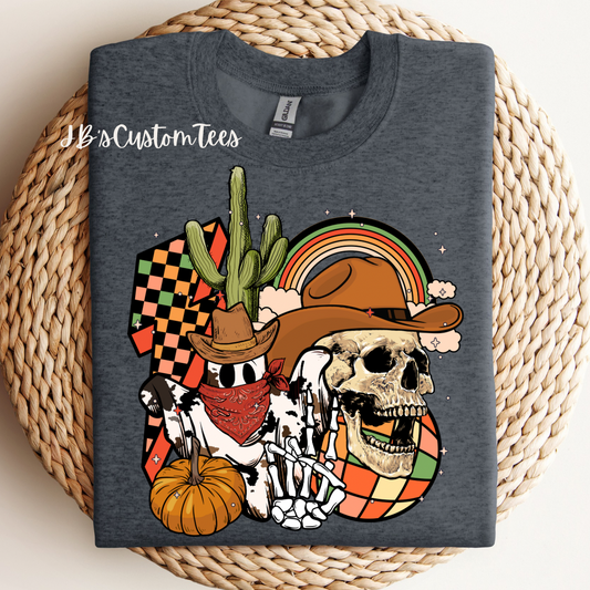 Cool Western Skelly Sweatshirt