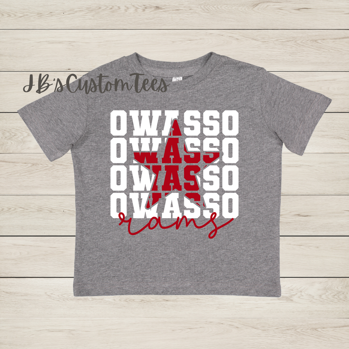 Owasso Rams Grey Toddler Tee - Rabbit Skins