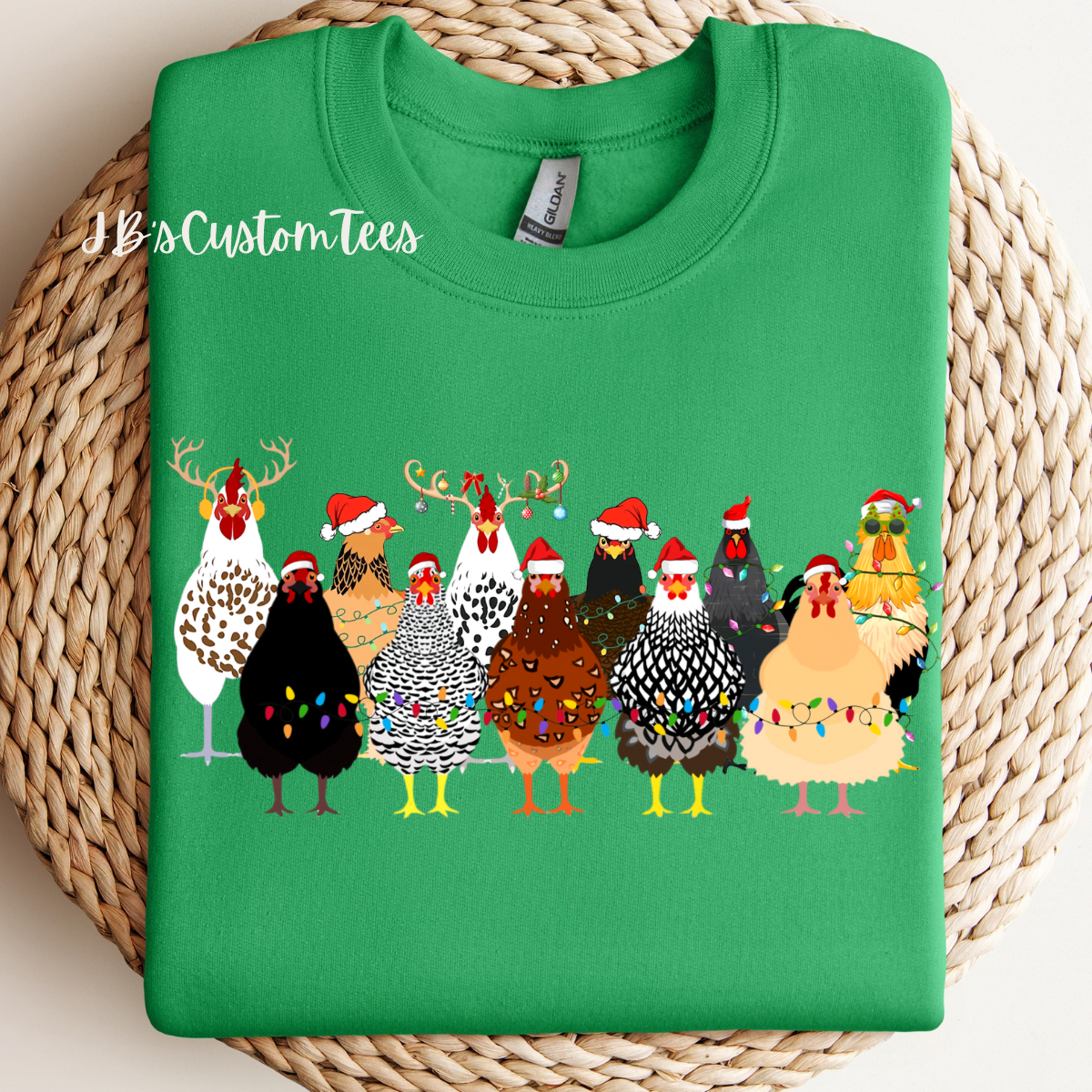 Christmas Cows & Chickens Sweatshirt