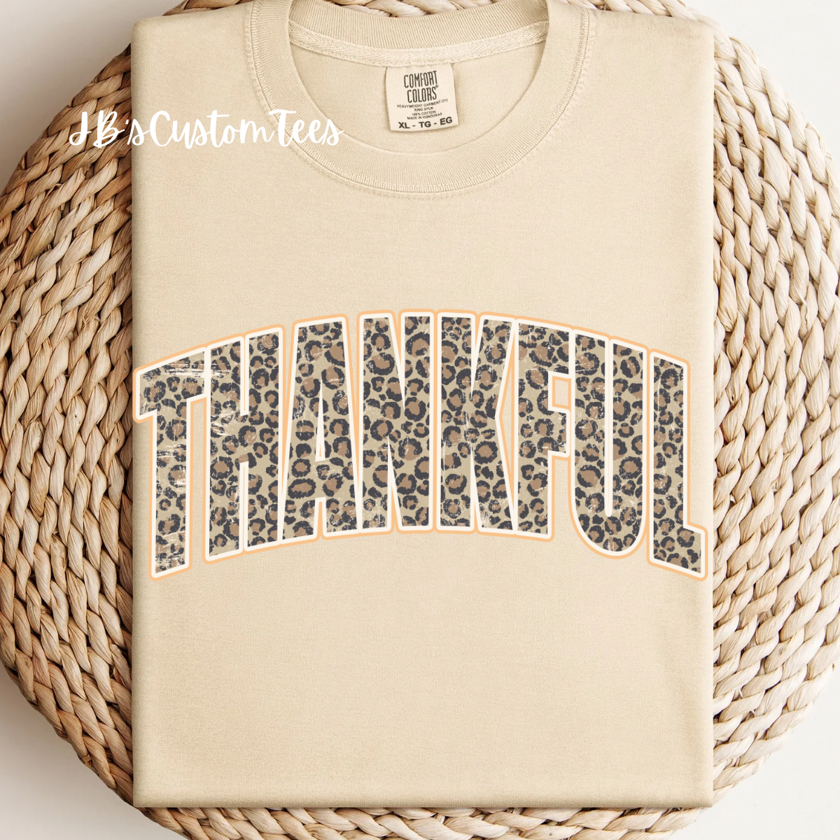 Leopard Thankful CC Tee