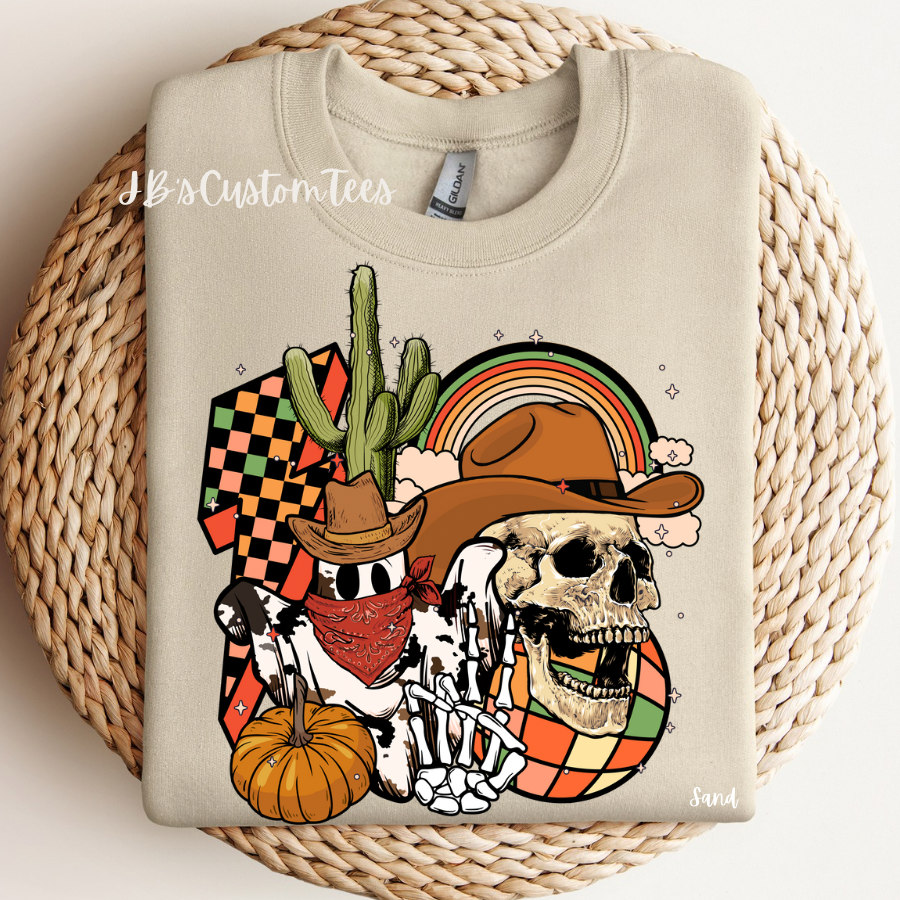 Cool Western Skelly Sweatshirt