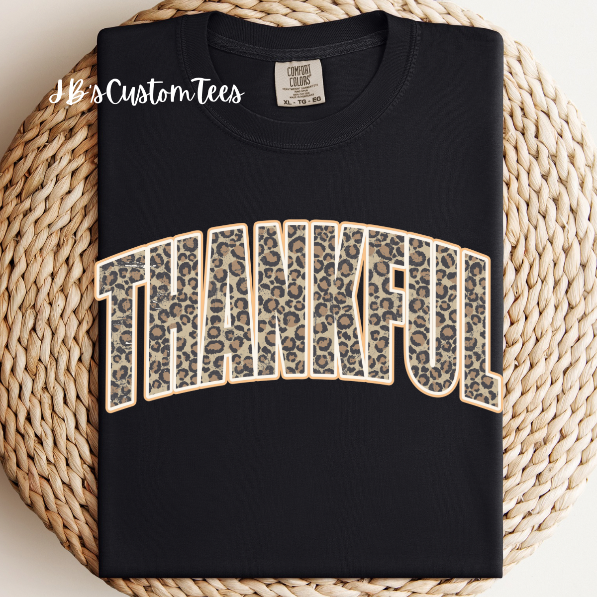 Leopard Thankful CC Tee