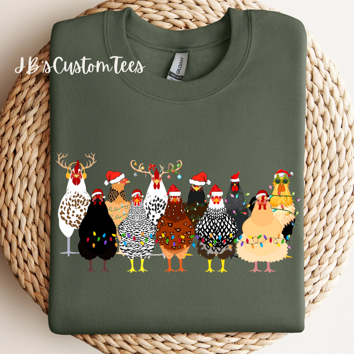 Christmas Cows & Chickens Sweatshirt