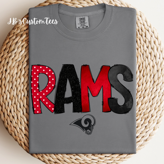 Polka Dot Rams - Gray Comfort Colors Sweatshirt