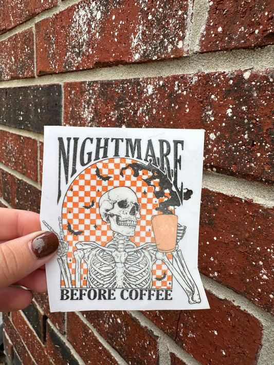 Nightmare Before Coffee Decal